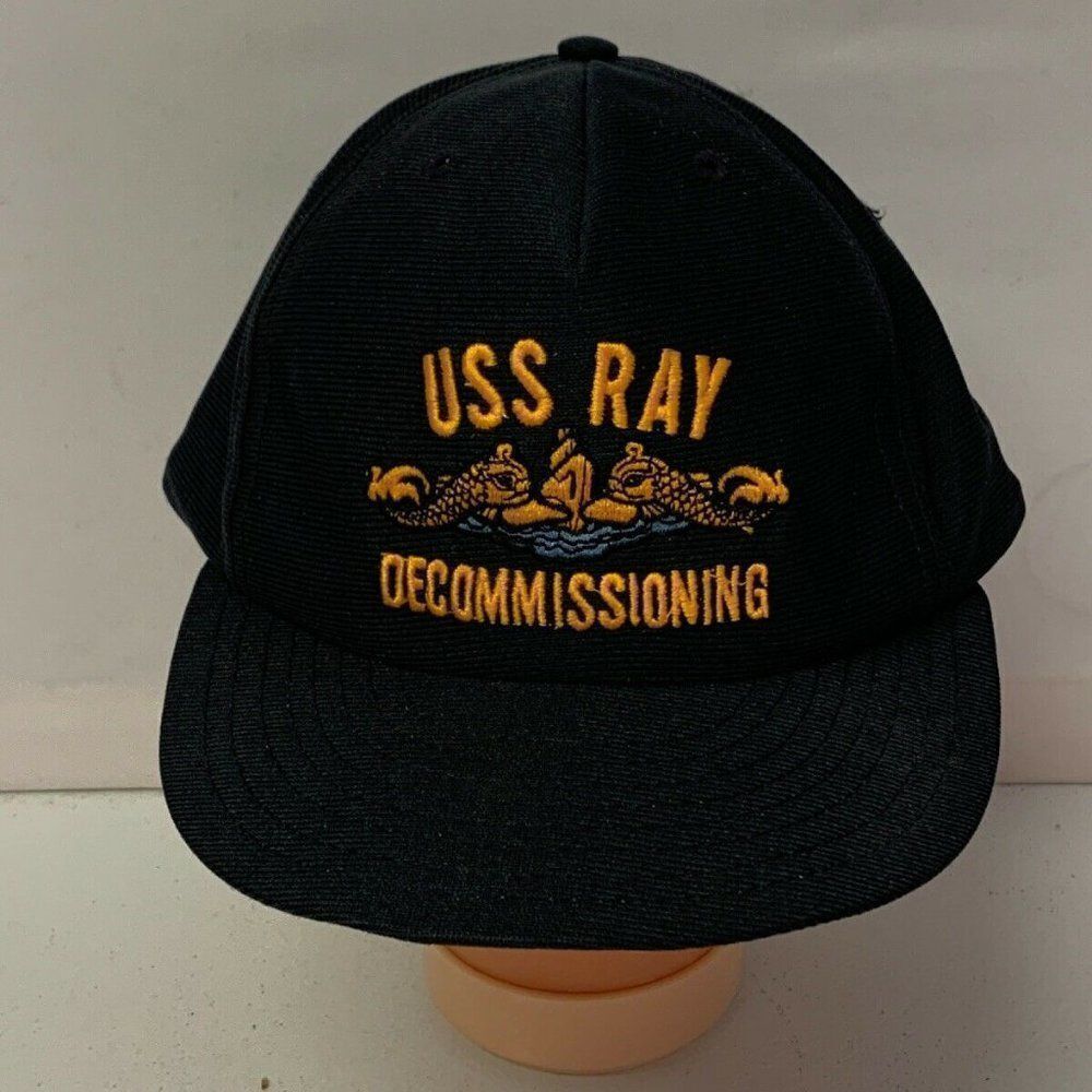 Vintage DeLong Snapback Hat USS USS RAY